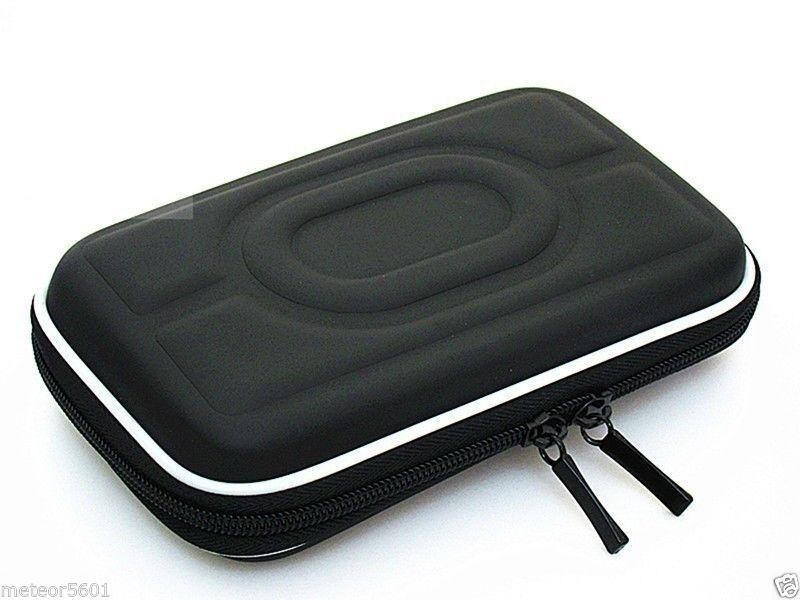 Black Hard Carry Case Pouch Bag Zipper Pouch 2.5" Hdd Gps Garmin Nuvi Portable