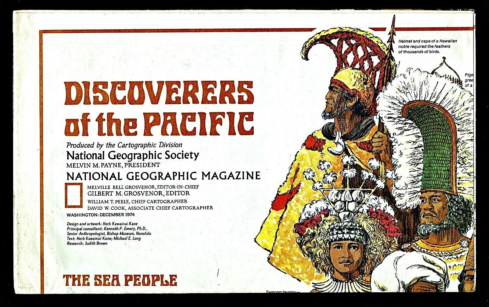 1974-12 December DISCOVERERS ISLANDS OF PACIFIC National Geographic Map - B (AP)
