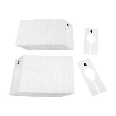 10PC WHITE Rectangular Plastic SIZE 4 Dividers Hangers Retail Clothes Rack 2