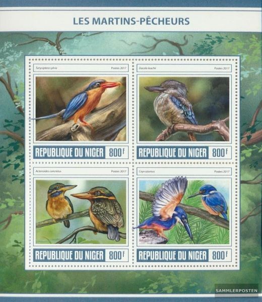 Niger 5017-5020 Sheetlet (complete. issue.) MNH 2017 Kingfisher