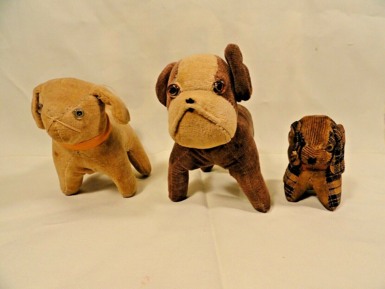 3 Cloth Puppy Dogs Japan Vintage