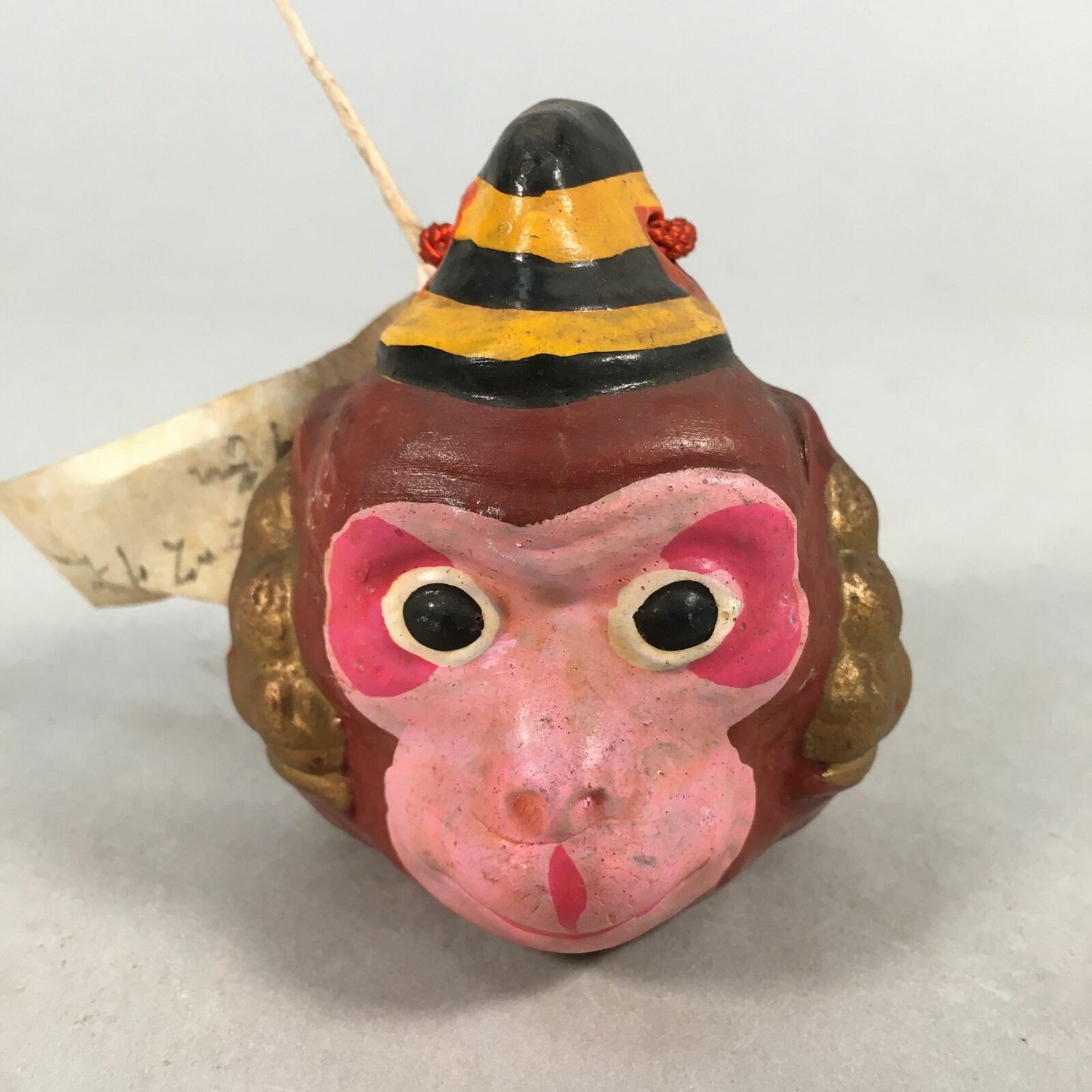 Japanese Clay Bell Vtg Dorei Ceramic Doll Monkey Zodiac Izumo Dr311