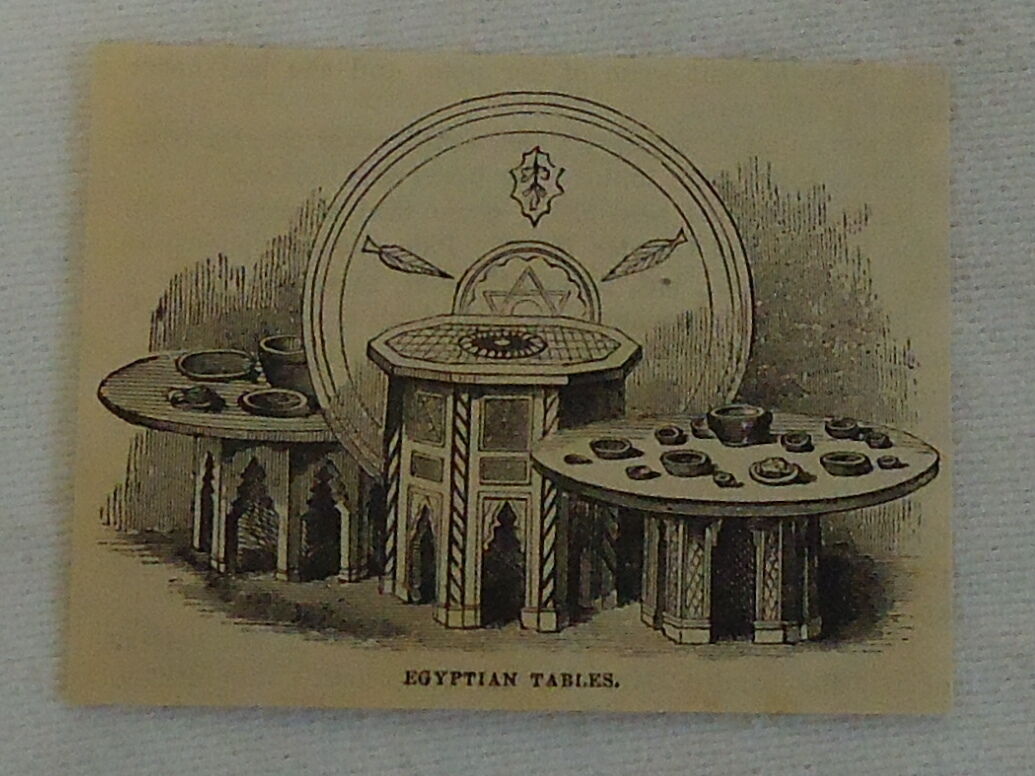 small 1882 magazine engraving ~ EGYPTIAN TABLES