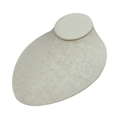 Soft Linen Covered Flat Necklace Display Chain Holder