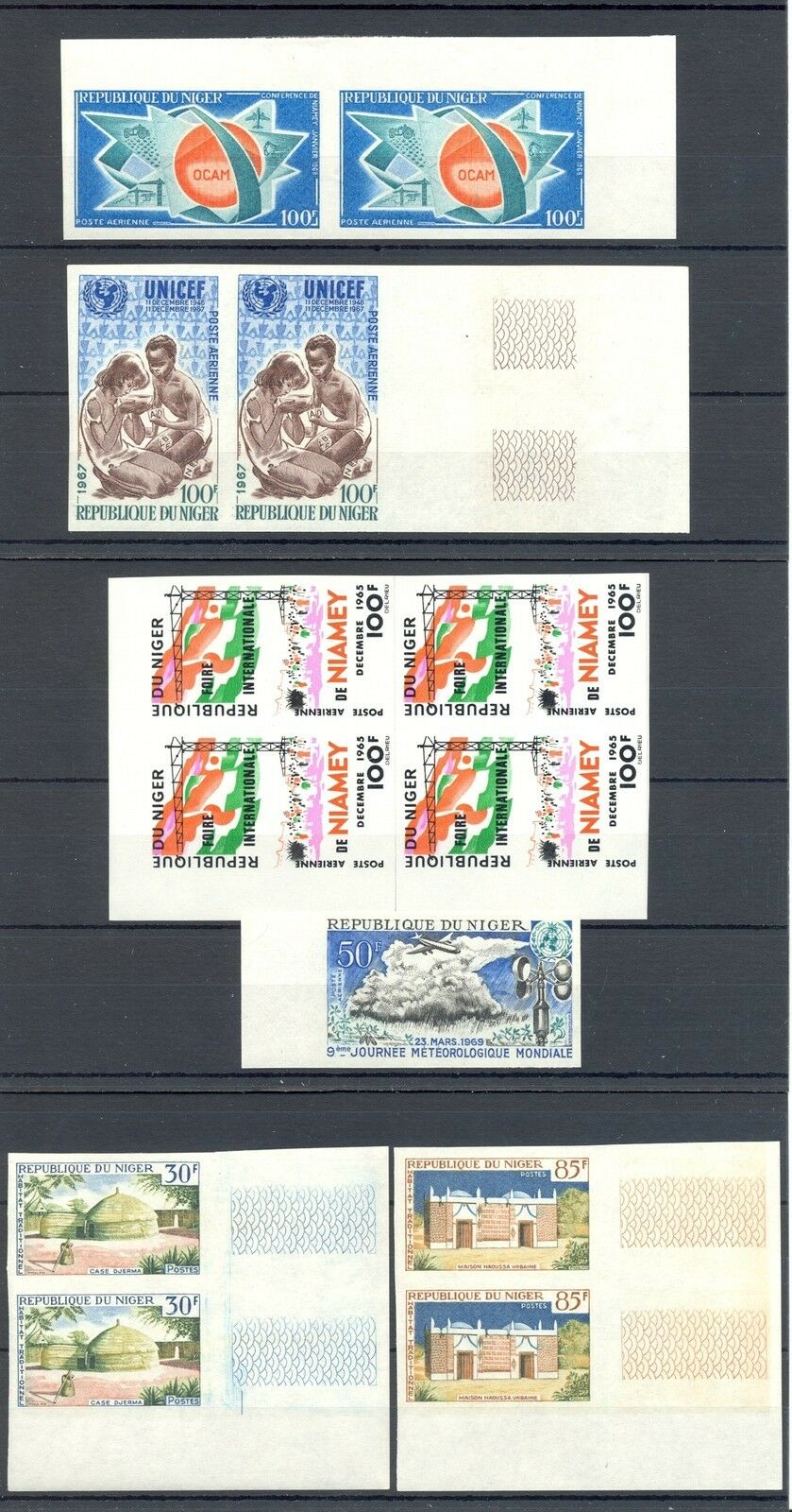 AFRICA REP DU NIGER 1964/67   30 ST. IMPERFORATED  **  MNH  LUXE