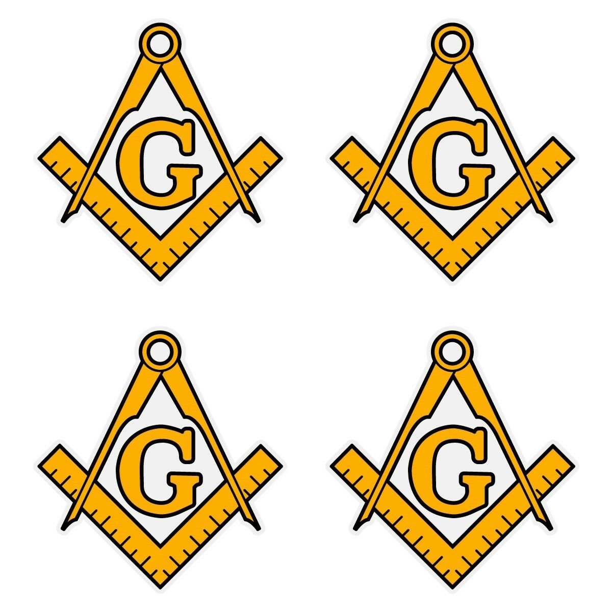 Masonic Square and Compass Gold Very Small 1