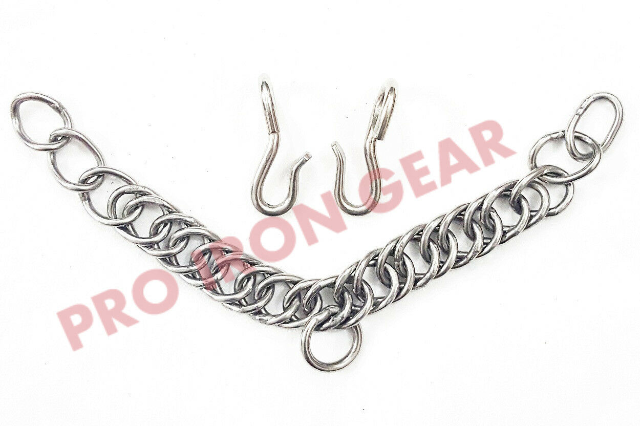 Western English Bit,curb Chain Stainless Steel Double Link With Hooks
