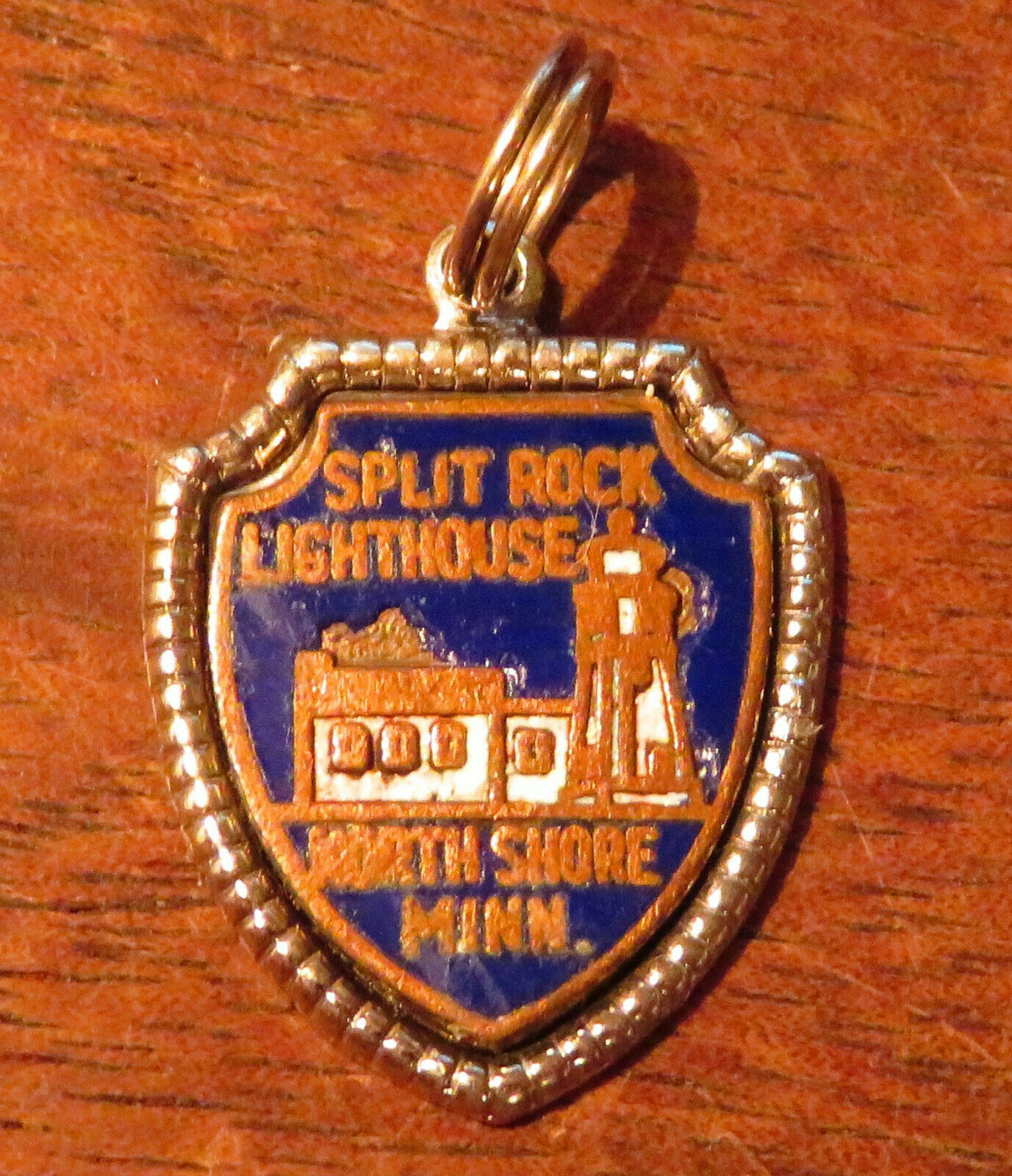 Minnesota Charm Vintage Sterling Silver Split Rock Lighthouse N. Shore Enameled