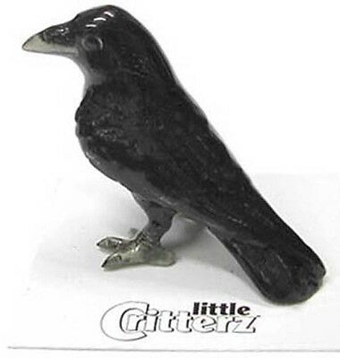 ➸ Little Critterz Bird Miniature Figurine Raven Trickster