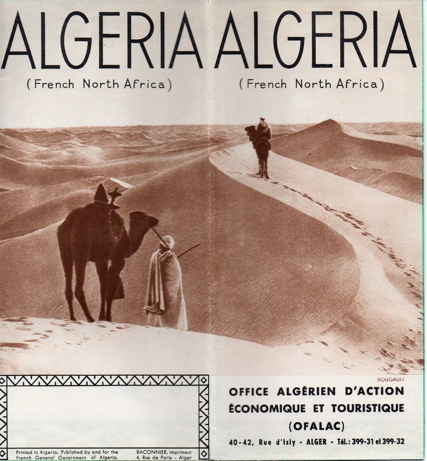 1950's French North Africa Travel Brochure - Algeria Morocco Tunisia Sahara