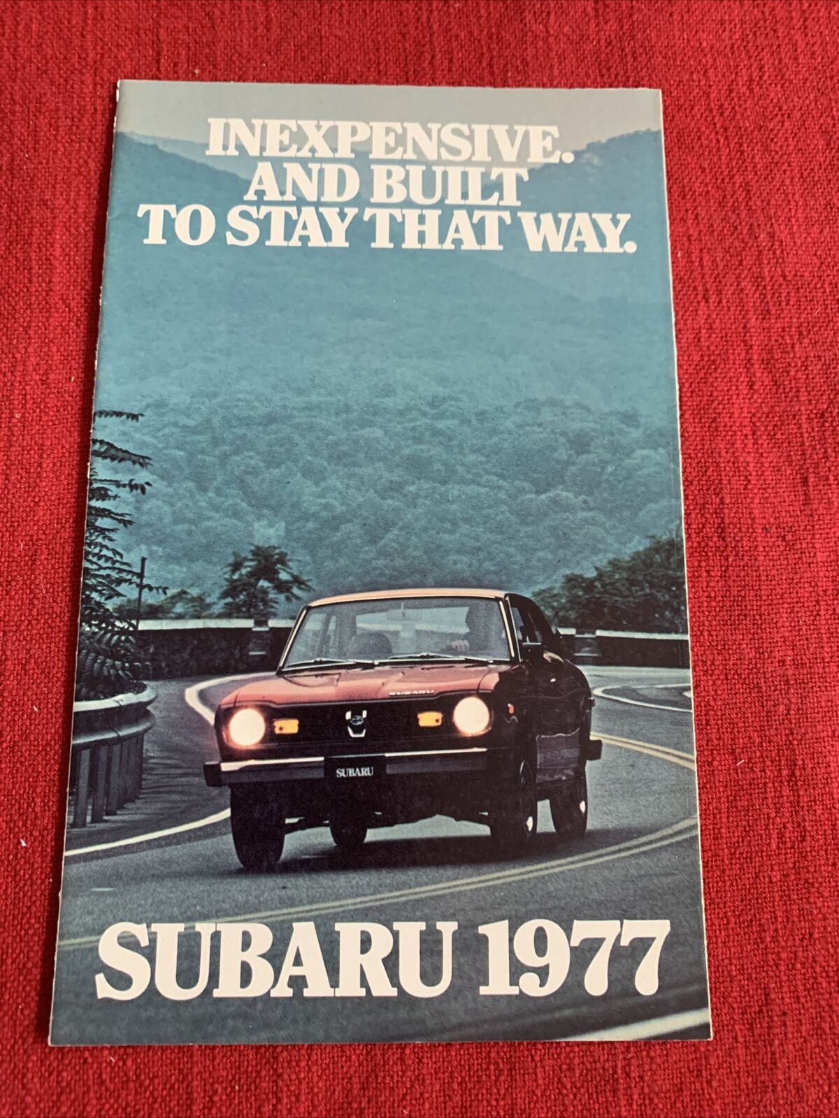 ORIGINAL VINTAGE BROCHURE SUBARU 1977 INEXPENSIVE AND BUILT TO STAY THAT WAY