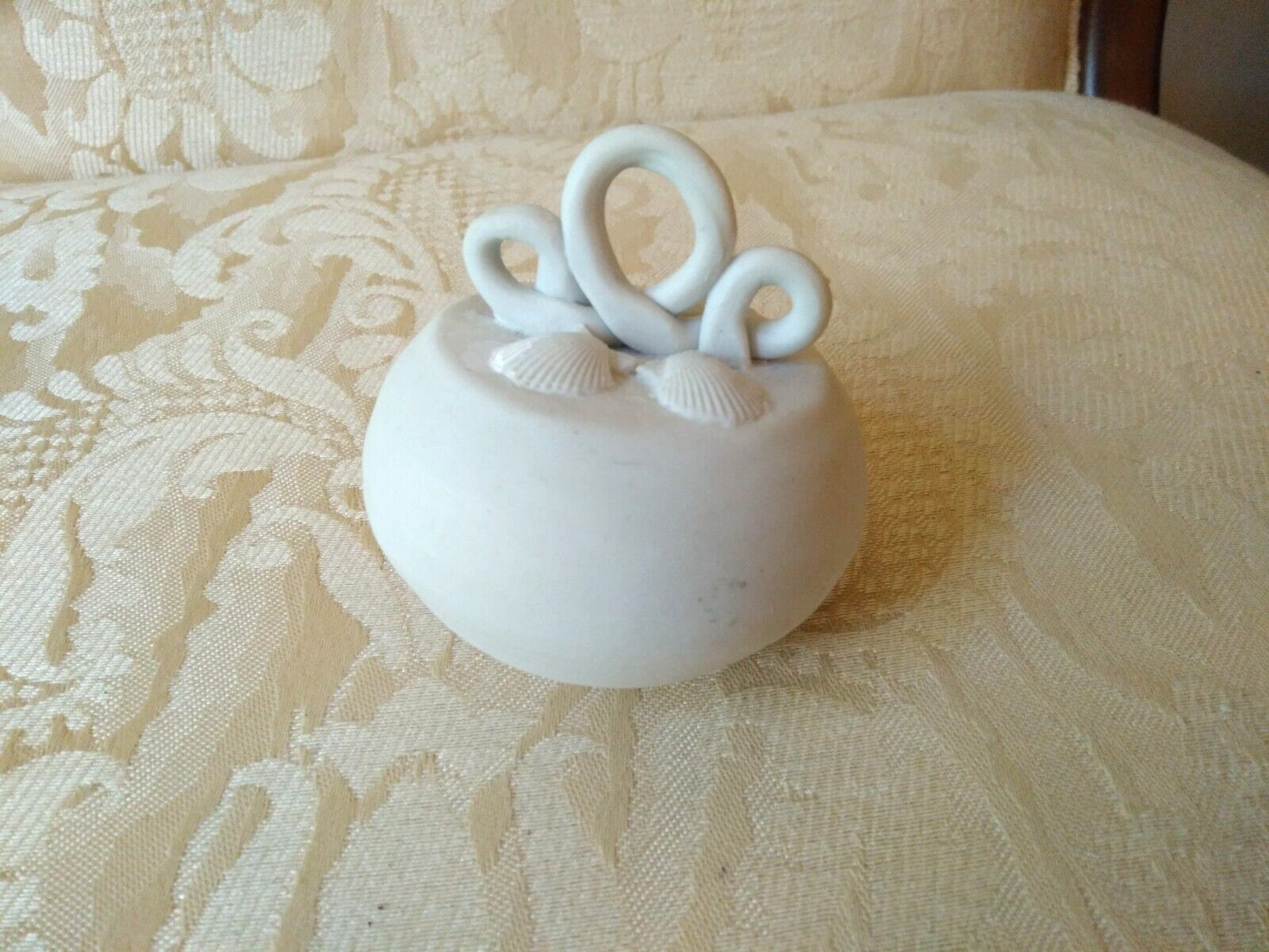 Unique For A Bell Collection-japanese Style  Pottery Bell  White  2 3/4" Signed