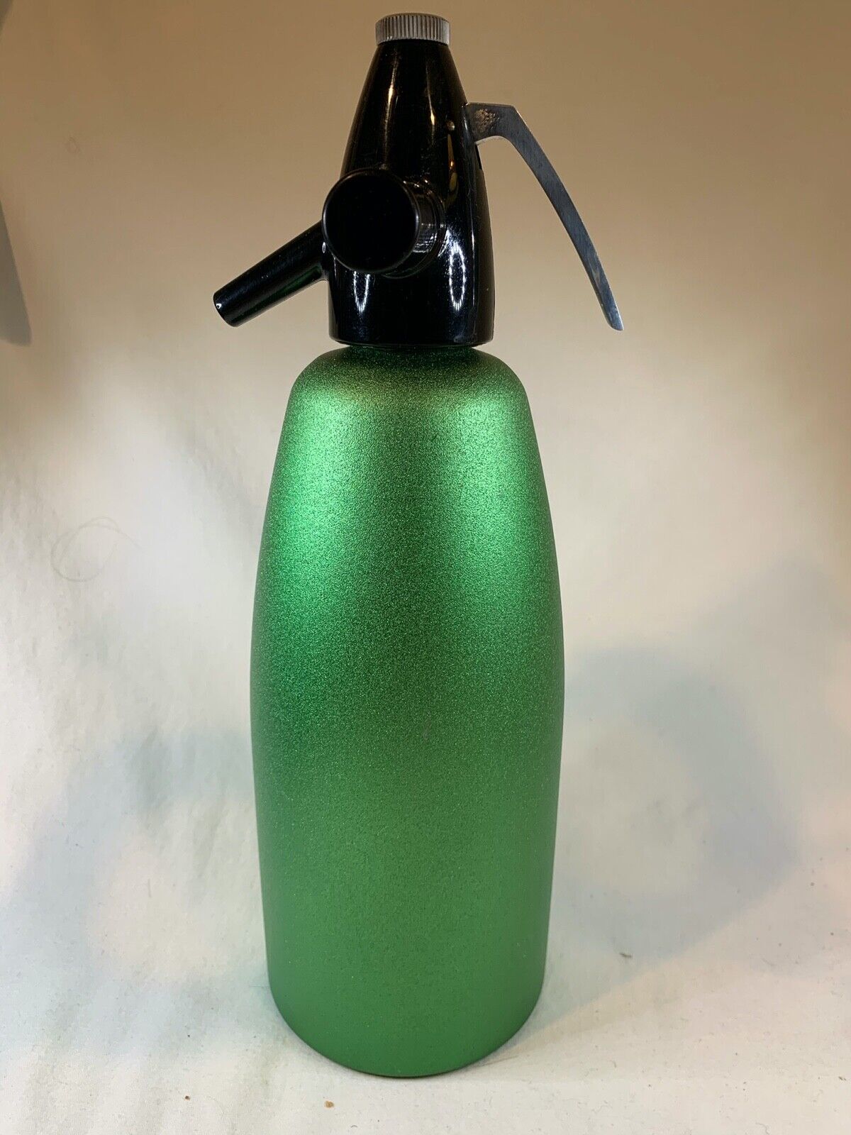 Vintage Seltzer Bar Bottles Hungarian Aluminum Green Mid Century Sparkles 3075