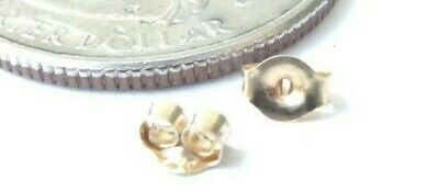 14kt Yellow Gold 3mm Replacement Backs, Pair - Guaranteed - Free Shipping!