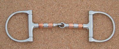 English or Western Saddle Horse D Ring Snaffle Bit w/ Copper Roller 5