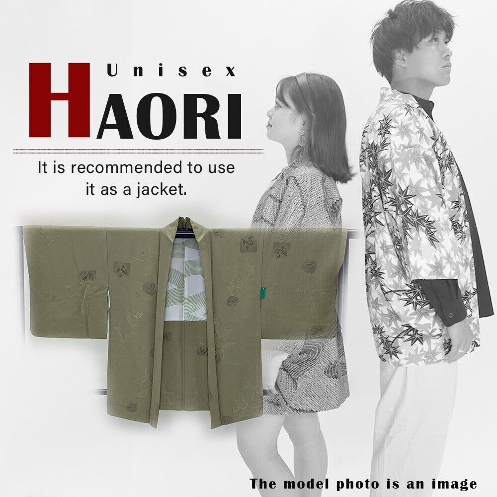 Vintage Japanese Haori Kimono Antique Silk For Women Man From Japan G-305