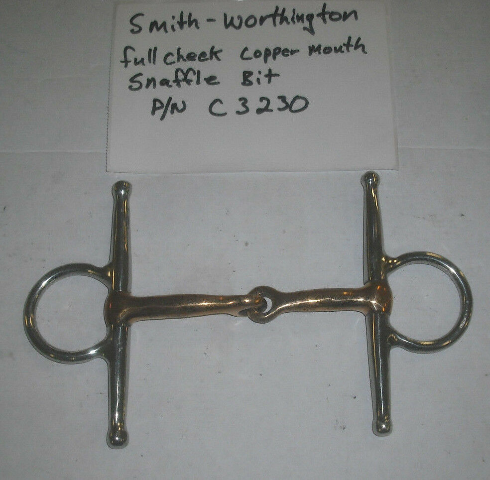 Stainless Steel Full Cheek Copper Mouth Snaffle Broken Mouth Horse Bit