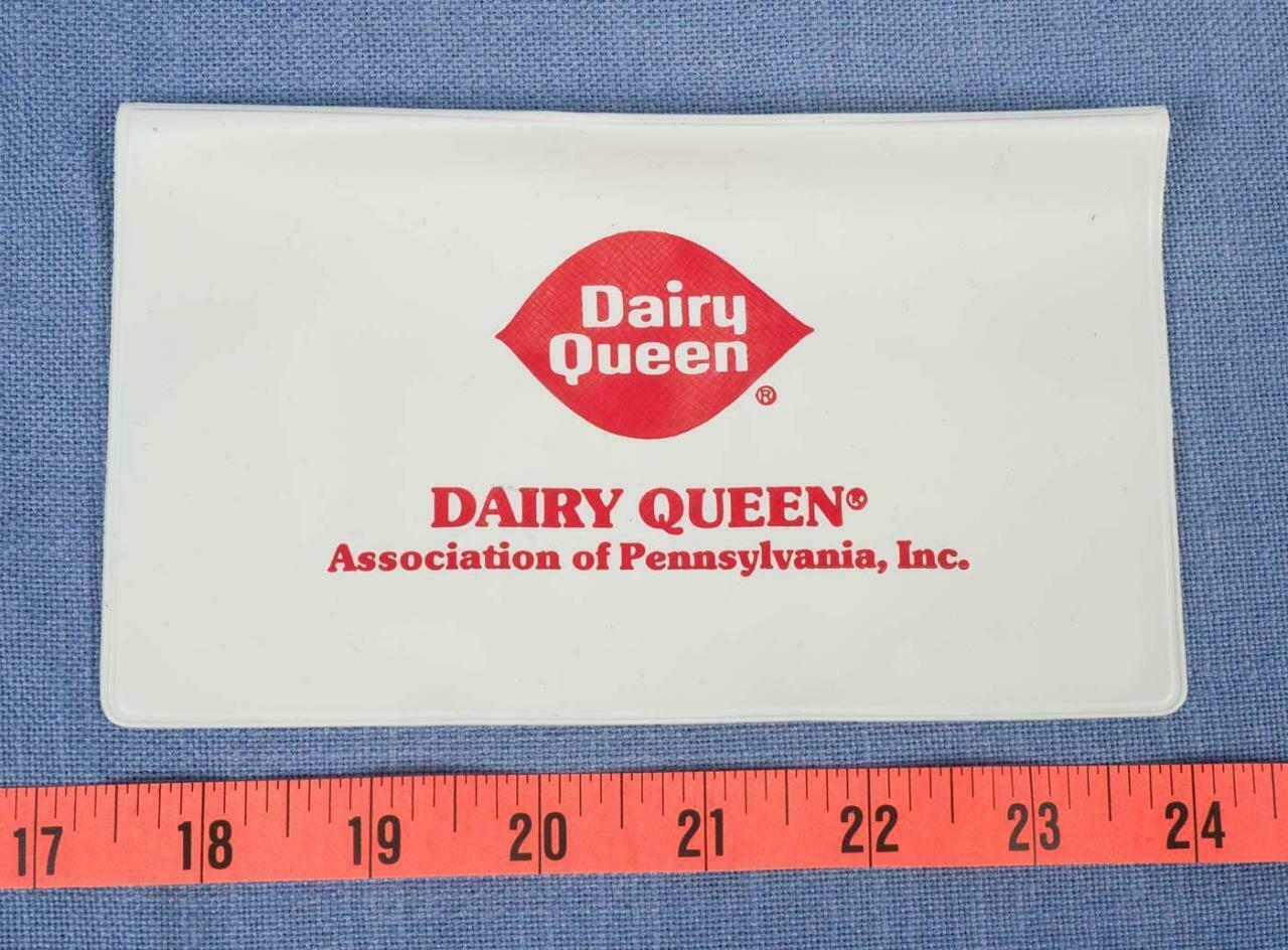 Vintage Dairy Queen Of Pennsylvania Vinyl Checkbook Cover Advertising Dq