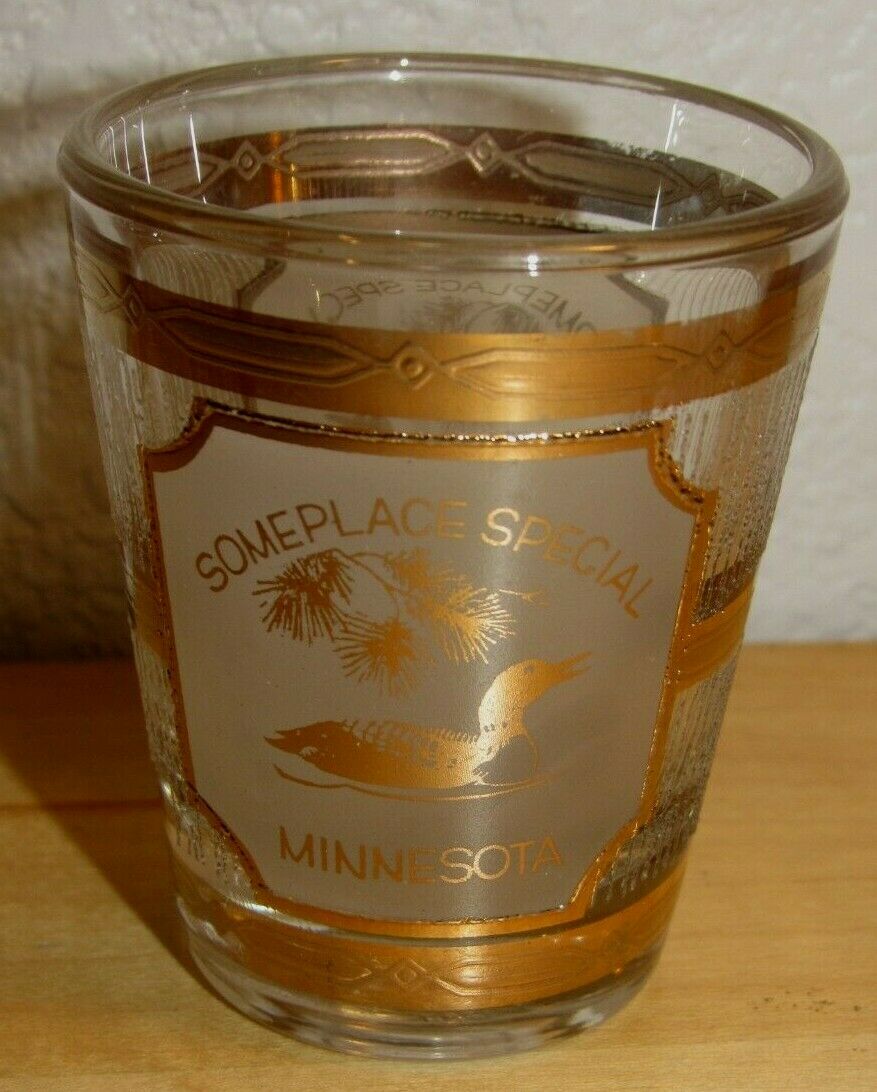 Vintage Minnesota Someplace Special Souvenir Shot Glass MN