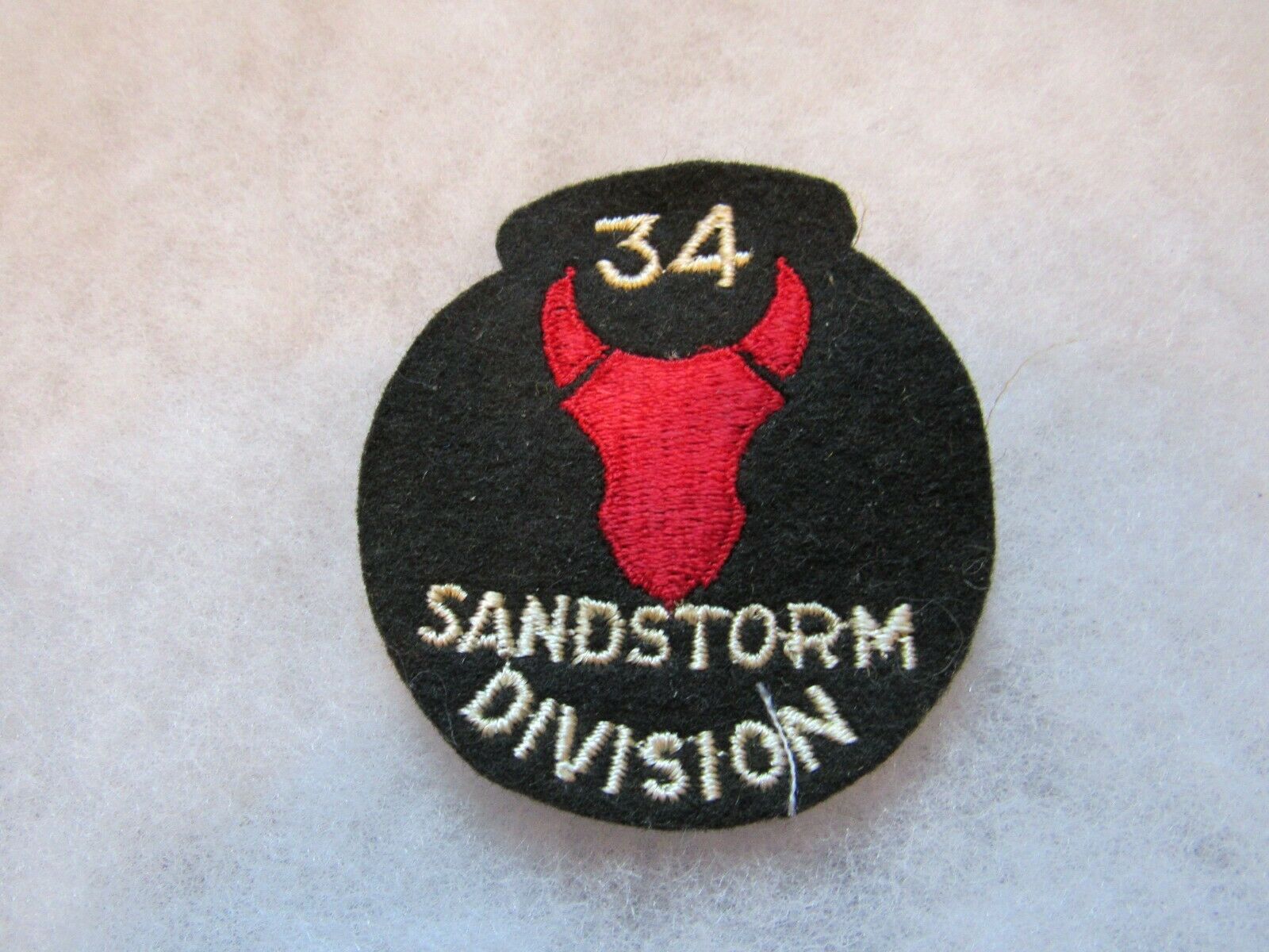 Pre-wwii Us Army 34th Sandstorm Division Felt Patch
