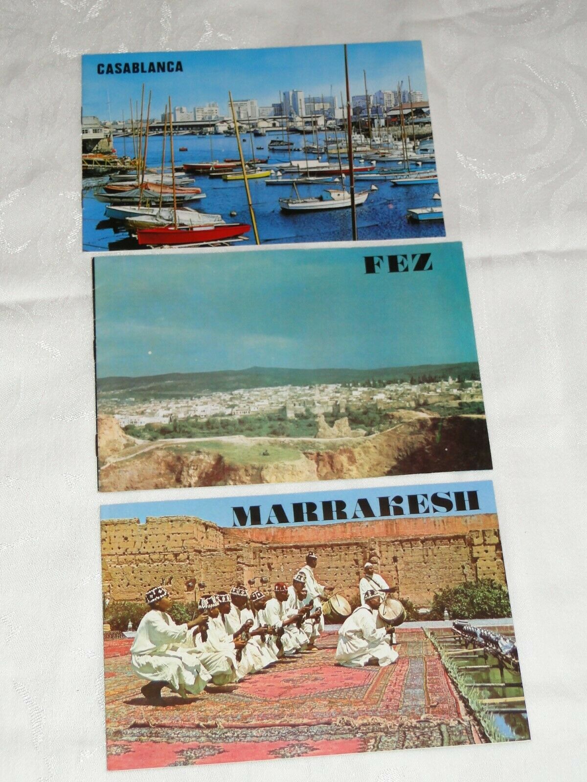 Lot of 3 Morocco City Tourist Guides from 1990s -  Casablanca, Fez & Marrakesh