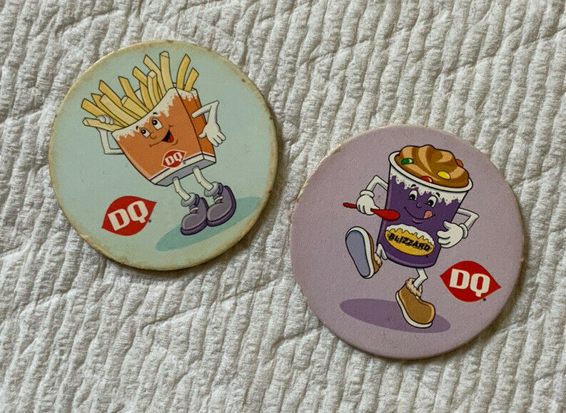 Dairy Queen Brand Pogs/tokens - Set Of 2