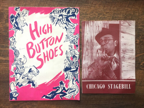 High Button Shoes Program Booklets Chicago Stagebill Eddie Foy Jr. Vintage 1940s