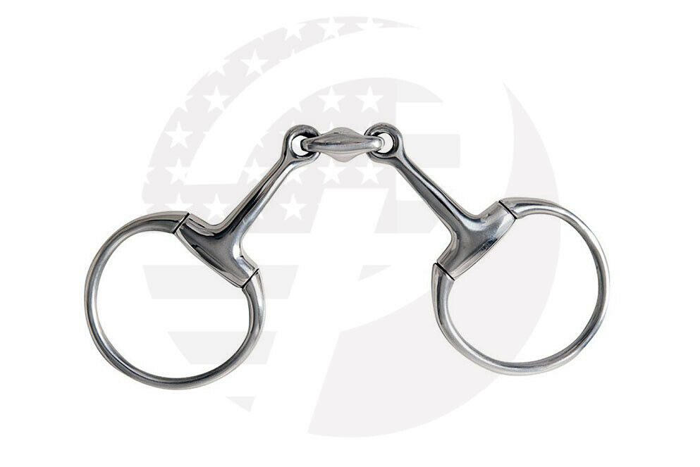 Eggbutt Snaffle Horse Bit Double Jointed Horse Bit With Oval Link Stainless