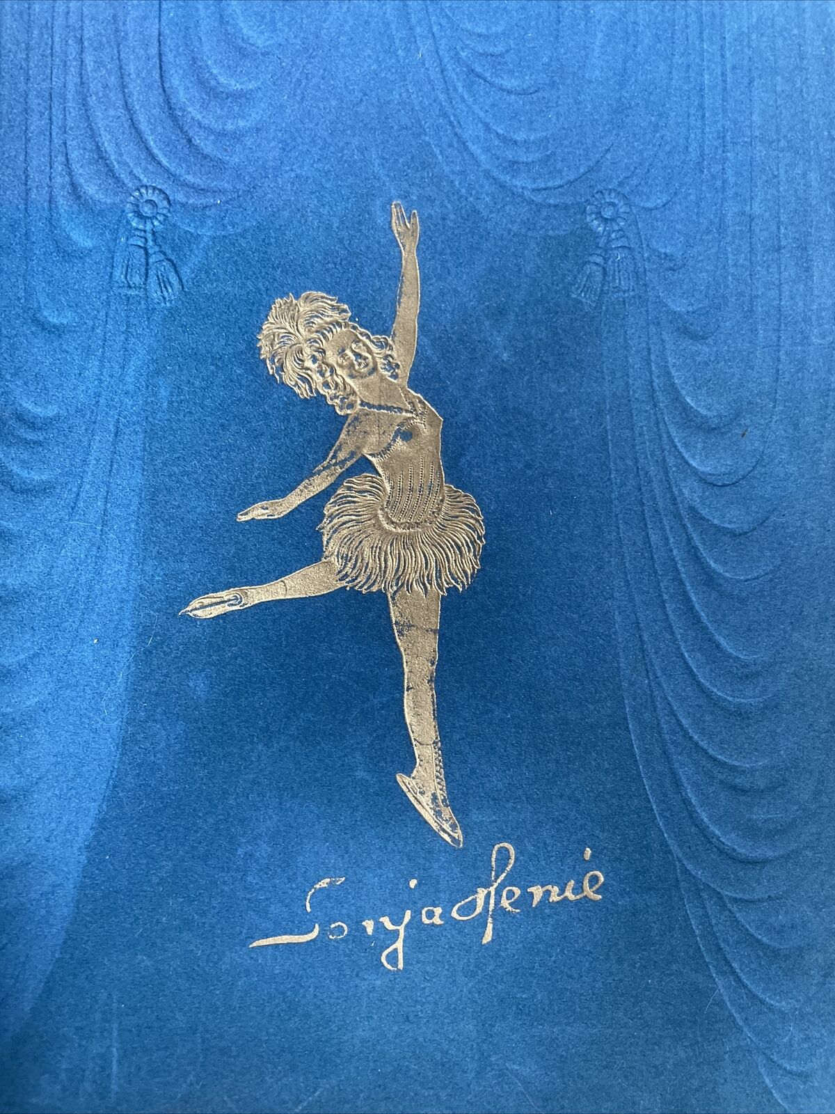 Vintage Velvet Cover Sonja Henie 1946 Annual Triumphant Tour Souvenir Program