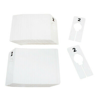 10PC WHITE Rectangular Plastic SIZE 2 Dividers Hangers Retail Clothes Rack 2