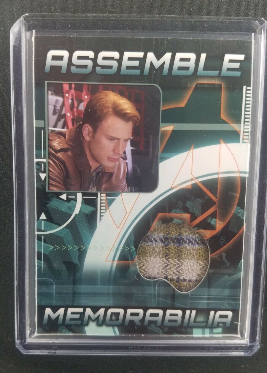 Upperdeck Marvel Assemble Memorabilia Chris Evans Card!