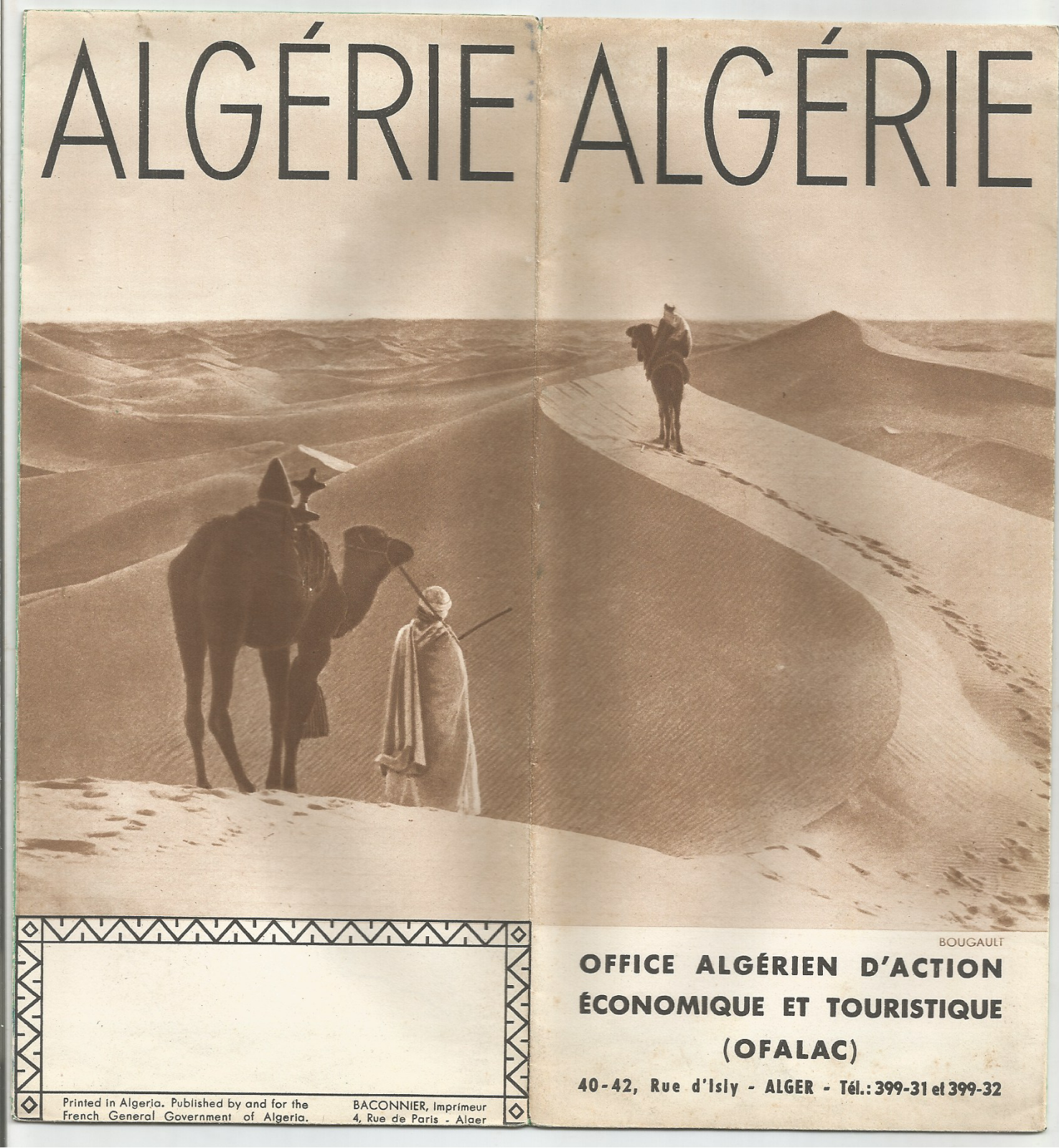 Vintage Travel Brochure And Map Of Algeria