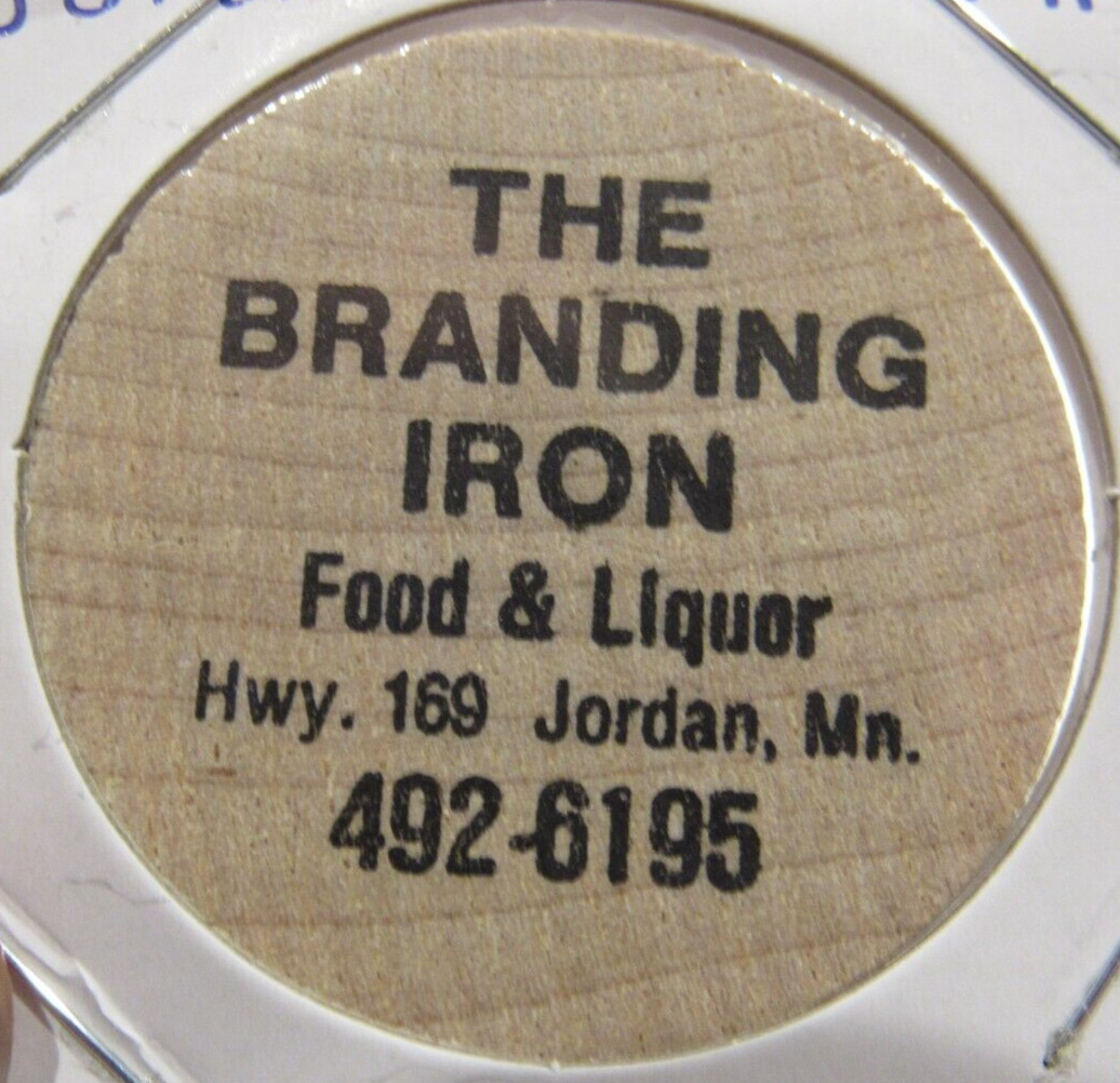 Vintage The Branding Iron Jordan, Mn Wooden Nickel - Token Minnesota Minn.