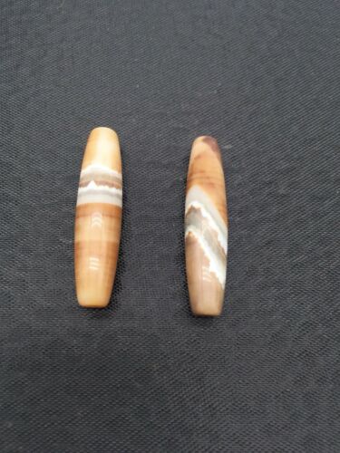 2 ancient lukmik agate beads NECKLACE