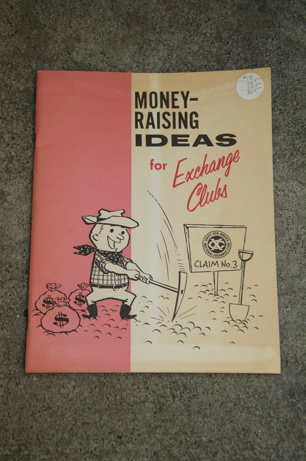 Money Raising Ideas For Exchange Clubs Claim No.3 Booklet Used