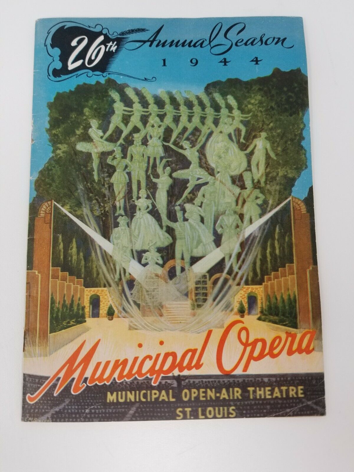 Vintage 1944 St. Louis Muny Municipal Opera Forest Park 26th Annual Season Progr