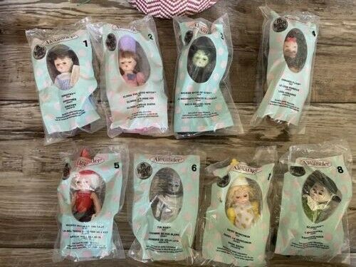 Complete Collector Set Of 8 Mcdonald's Madame Alexander Wizard Of Oz Dolls 2007