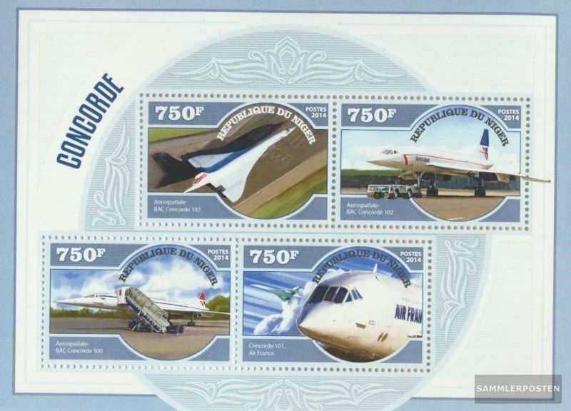 Niger 3244-3247 Sheetlet (complete. issue.) MNH 2014 Concorde