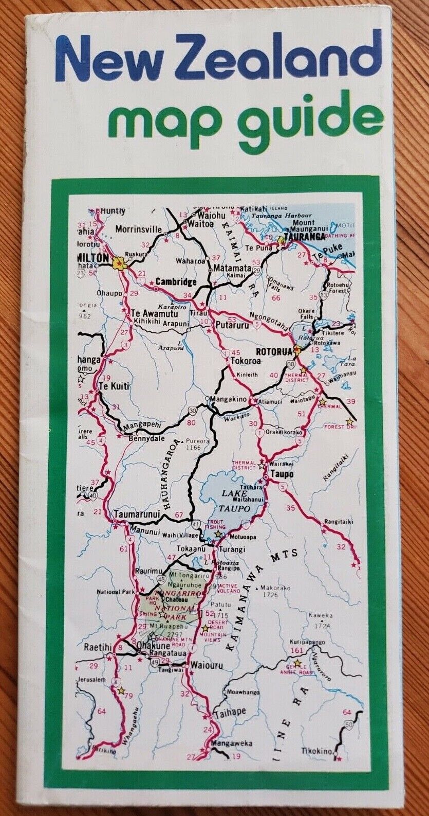 Vintage MAP GUIDE New Zealand 1981