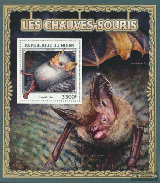 Niger miniature sheet 615 (complete. issue.) MNH 2016 Bats