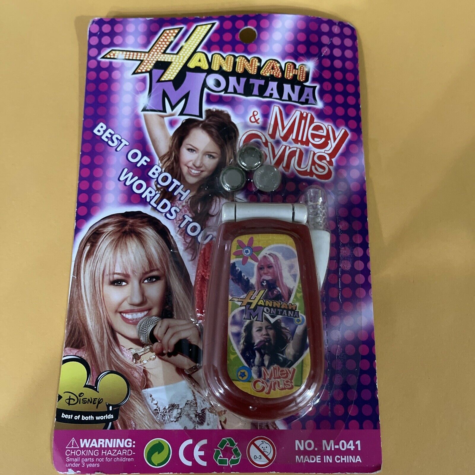 Vtg ‘09 Hannah Montana Miley Cyrus Toy Cell Phone Best Of Both Worlds Tour